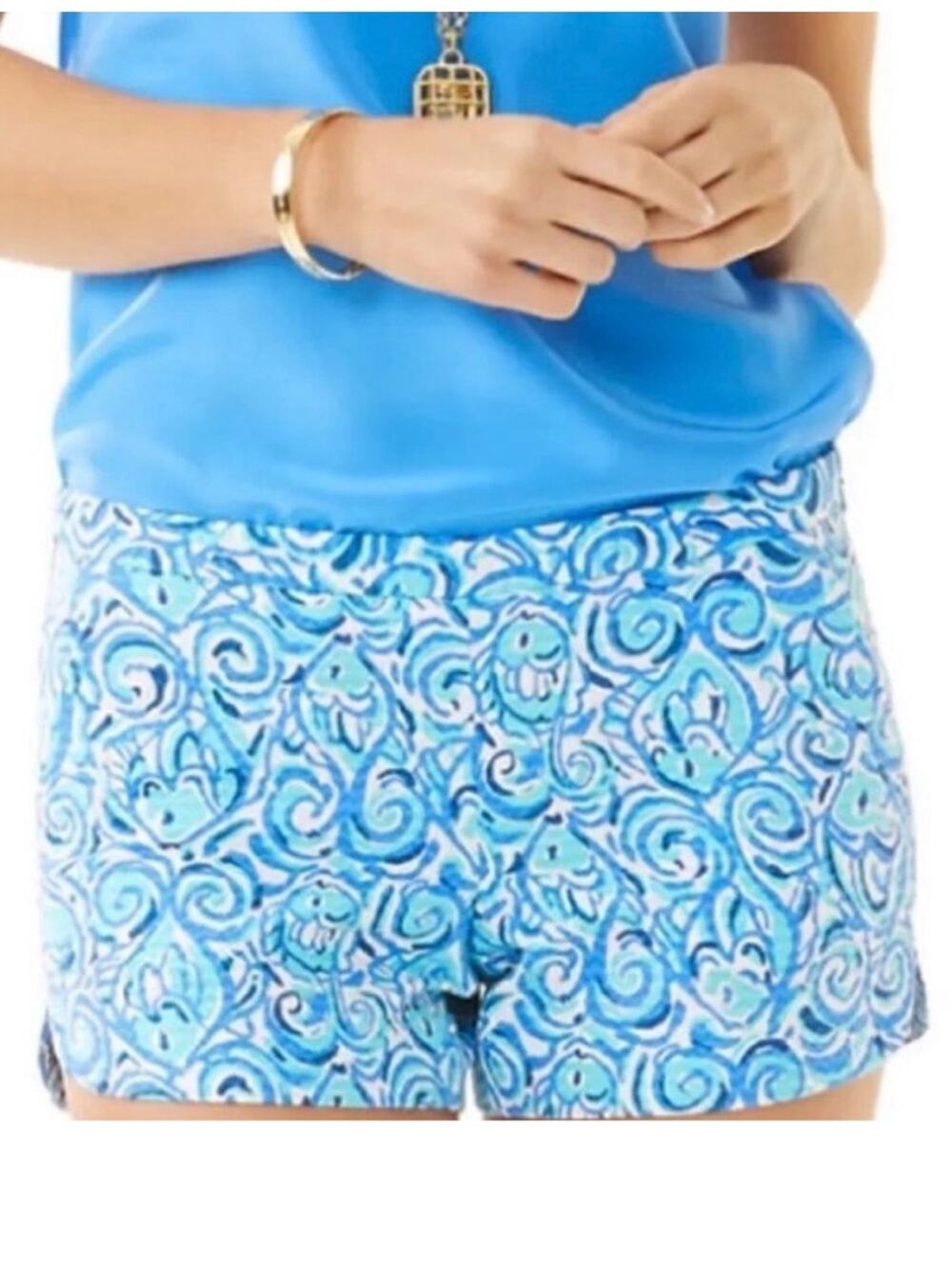Lilly Pulitzer Adie Shorts Chasing Tail cotton 14